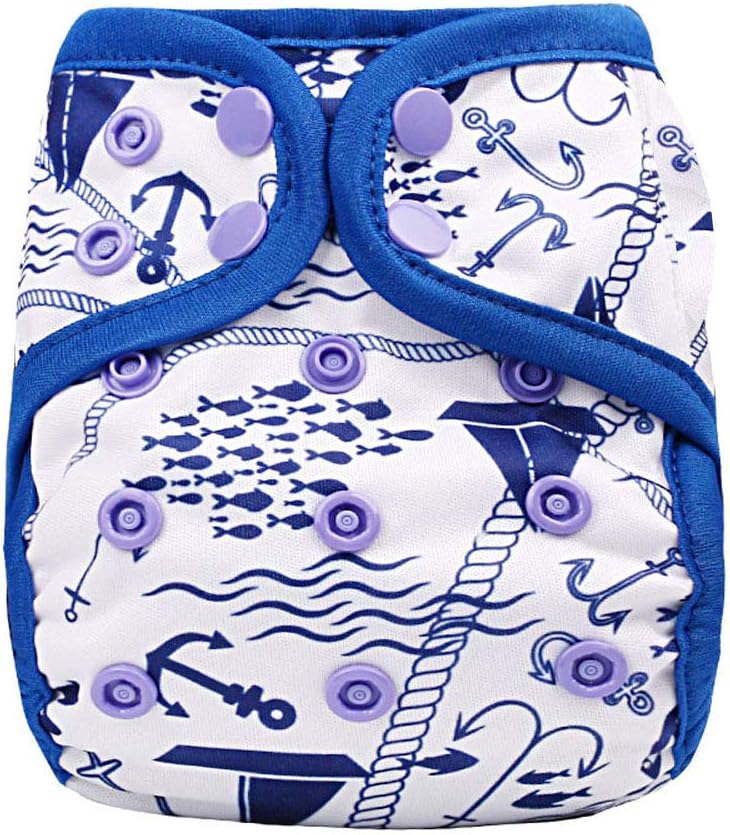 OsoCozy Newborn Reusable Cloth Diaper Covers - Adjustable Snap Fit & Double Leg Gussets for Baby Boys & Girls from 6-12 Pounds. Use with Prefold, Flat or Fitted Cloth Diapers or Snap-in Inserts - Image 1